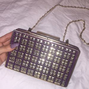 Gold and purple cross body and clutch! 💜